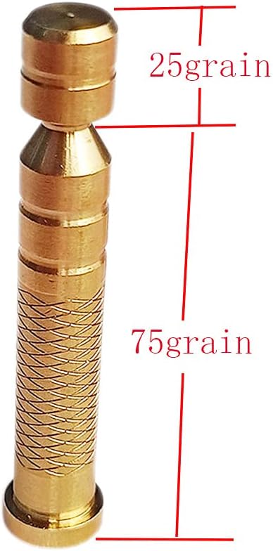 yeseje Brass Arrow Inserts Arrow Insert Gule with Surface Embossed Insert Inner Diameter .245 Carbon Arrow (12-Pack) 100 Grain : Sports & Outdoors