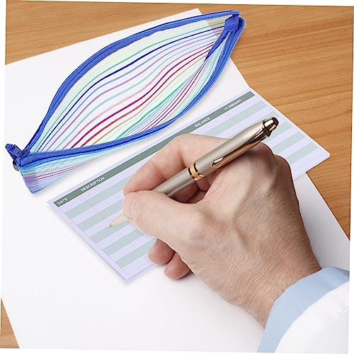 6Pcs Cash Pouches Portable Zipper Money Bags for Checks Receipts for Office School Travel Organization2