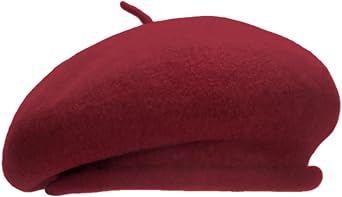 100% Wool Beret Hats for Women Men,Adjustable Headband