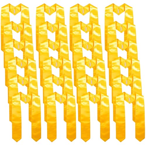 Image of GraduationMall 24 Pieces 72 Inch Plain Graduation Stole Bulk Sublimation Blank Honor Graduation Sash Unisex Adult