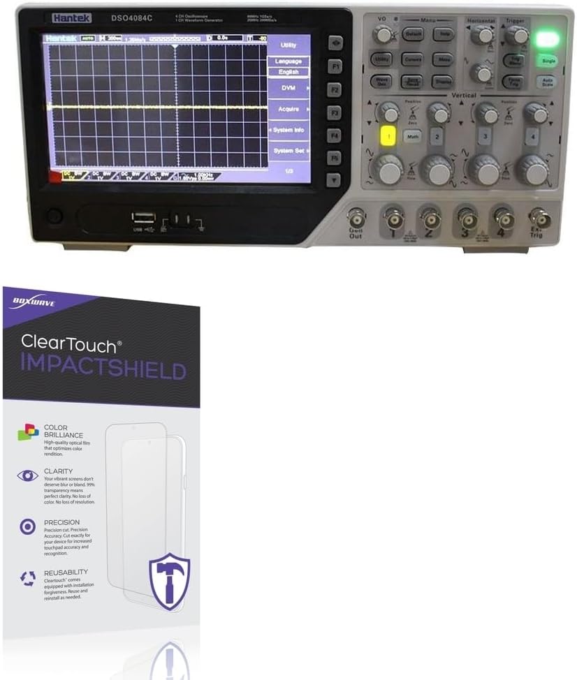 BoxWave Screen Protector Compatible With Hantek DSO4084C - ClearTouch ImpactShield (2-Pack), Impenetrable Screen Protector Flexible Film