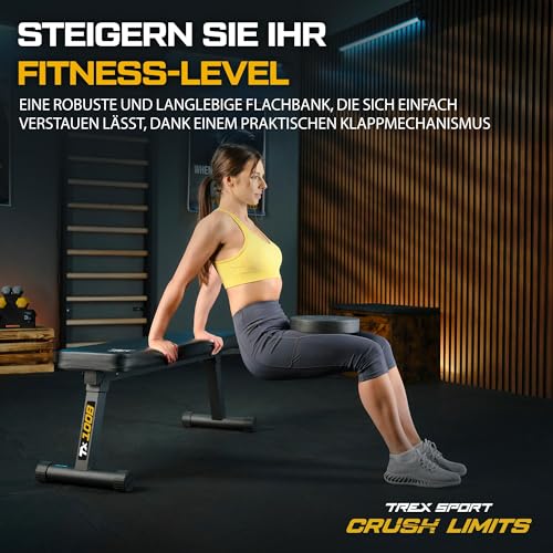 TX-100B Flachbank | Hantelbank klappbar | Trainingsbank perfekt für Bankdrücken – Bild 5