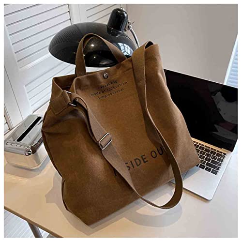 Bolso Tote de Lona para Mujer Grande Retro con Letras miniatura 3