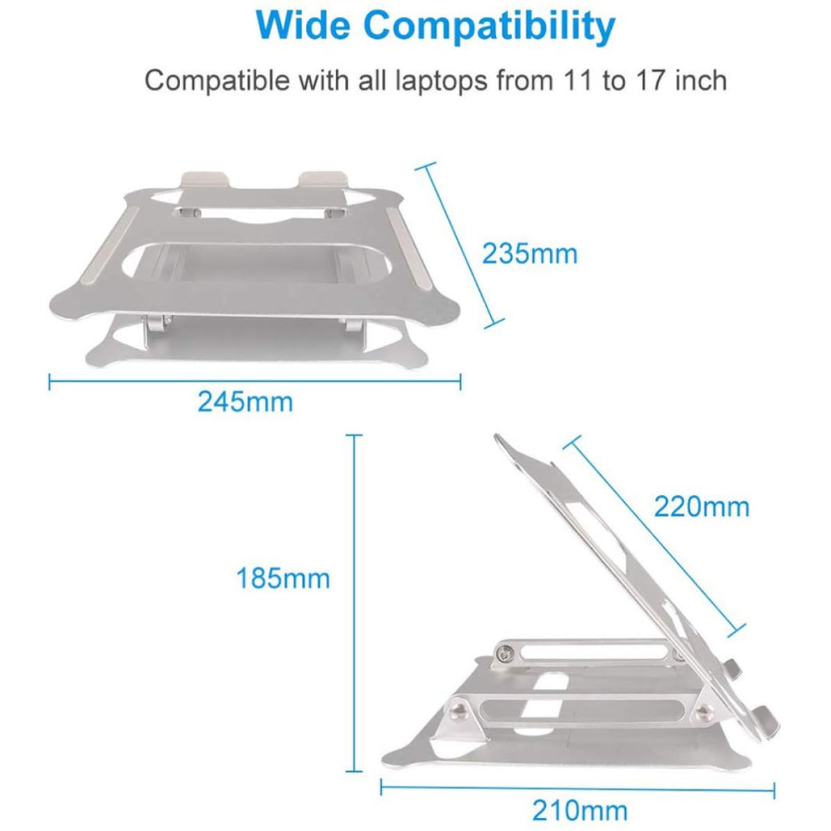 GLEAVI Soporte Ergonómico Computadora de Aleación Plegable para Portátil de Aluminio con Ajuste de Elevación, Diseño Único y Cómodo Uso