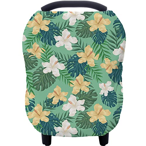 Image of Carseat Cover for Boy and Girls - Multi-use Nursing Canopy - Stroller, High Chair (Yellow Flower)
