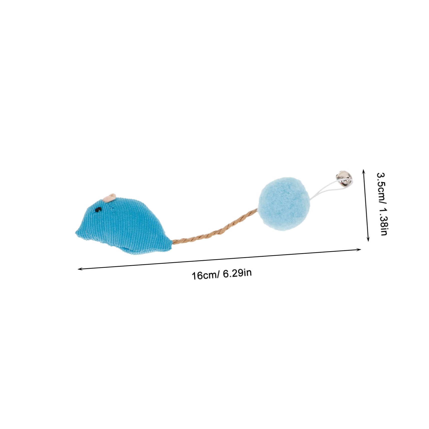 Mikikit 6pcs Souris en Peluche Jouet pour Chat Jouets pour Animaux de Compagnie Stimulation Mentale Interactif pour Chats Intérieur