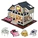 Kit per casa delle bambole fai da te in miniatura, in legno, fatta a mano, modello Villa in Provenza con mobili e carillon ad attivazione vocale