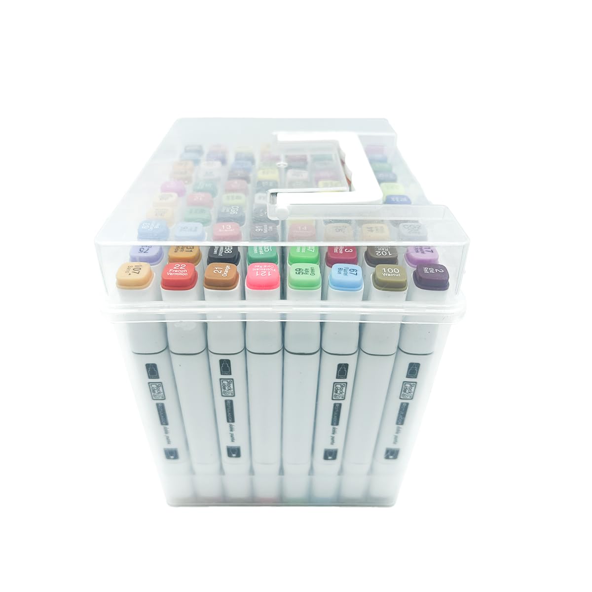 Set de Rotuladores Duales: 80 rotuladores doble punta, rotuladores profesionales, caja rotuladores – Para uso en diseño, renderizado, cómics, proyectos de bricolaje. (80)