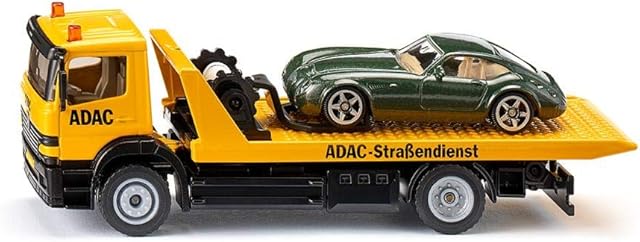 Siku 2712, Laweta, 1:55, Metal/Tworzywo sztuczne, Żółta, Stylistyka ADAC, Z samochodem