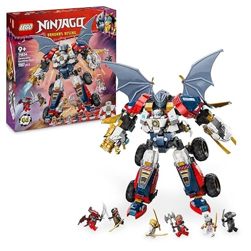 LEGO Ninjago Meca Ultra Combo de Zane Set de Construcción “4 en 1” con Coche de Juguete, Avión Jet y Figura de Dragón, Juego Ninja con 6 Minifiguras, Regalo para Niños y Niñas de 9 Años o Más 71834 | Ya disponible en tu tienda friki favorita! En mundofriki.es!