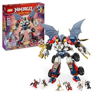 LEGO Ninjago Le Robot Ultra Combo de Zane - Jeu de Construction 4-en-1 avec Voiture  Avion  Dragon et 6 minifigurines - Idée Cadeau pour garçons et Filles dès 9 Ans Amateurs de la série TV 71834