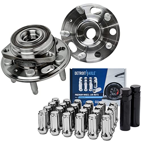 Detroit Axle - 2 Front or Rear Wheel Bearing Hubs w/Lug Nuts Kit for Chevy Malibu 13-15 Impala 2014-2017, Buick Lacrosse Regal 11-16, for Cadillac CTS XTS 13-16, GMC Terrain 10-17, 5 Lugs
