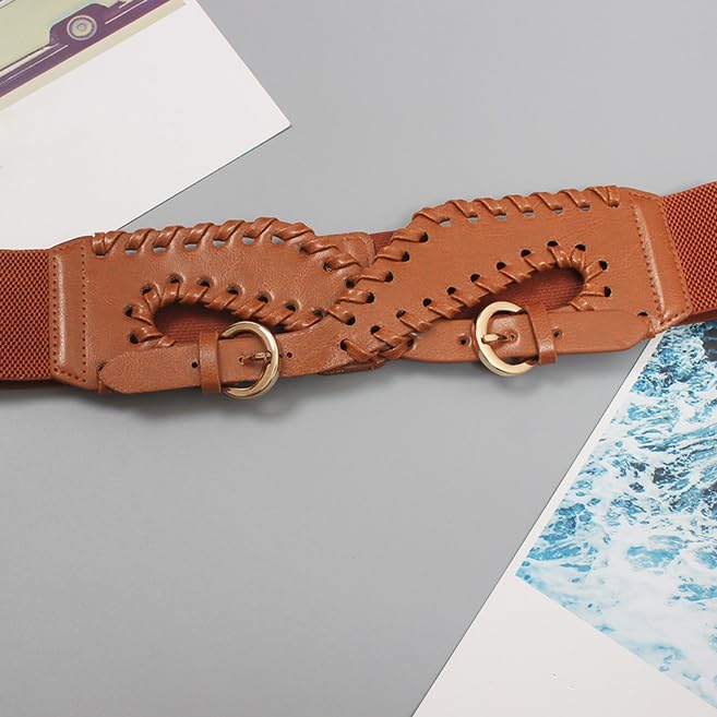 JSEIAJB Casual outerwear wide belt with skirt coat braided belt stretch elastic elastic black accessory trend3