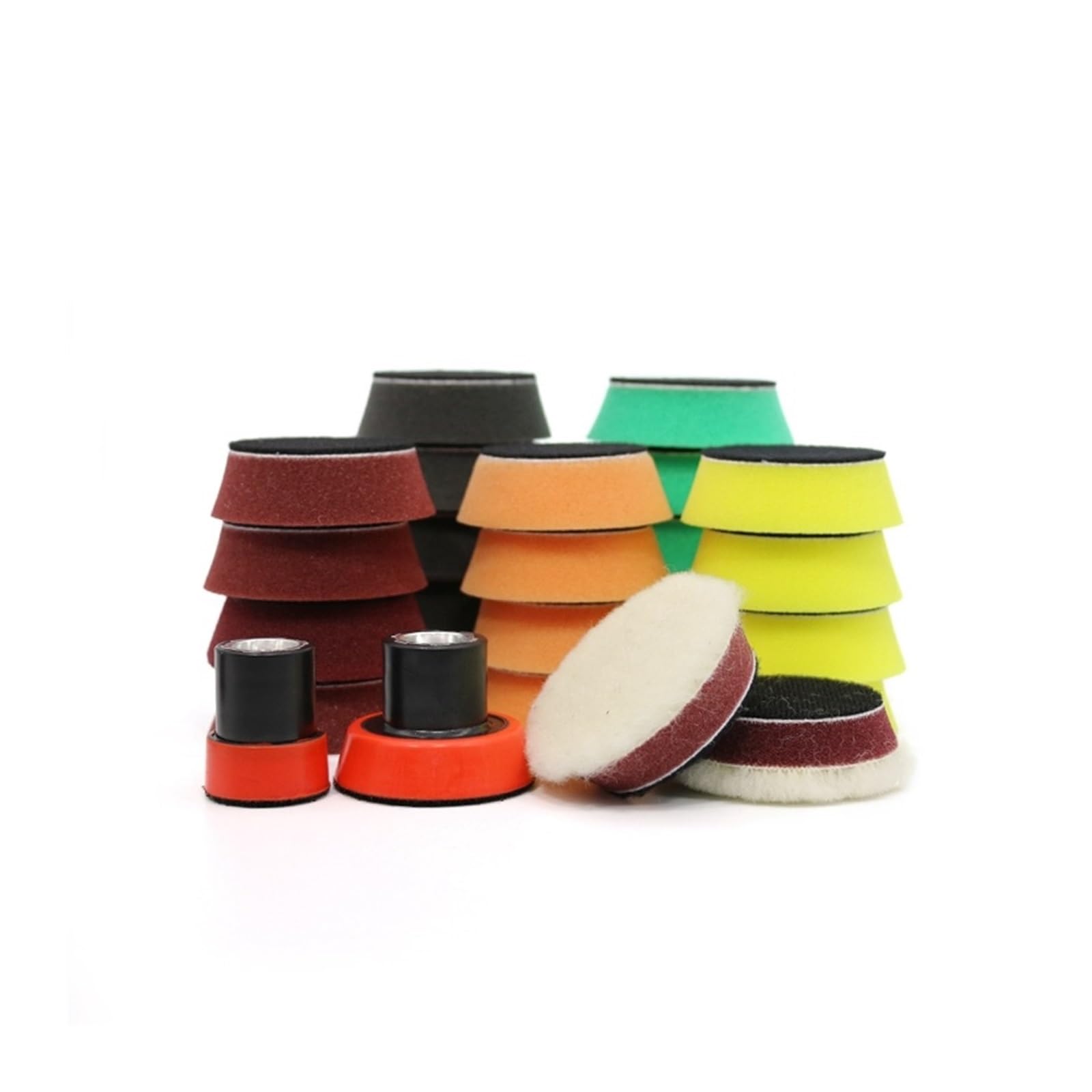Zestaw 29 gąbek polerskich, woskowych i 1/2 cala, do polerowania piast kół samochodowych, mini detailing(1inch 29pcs)