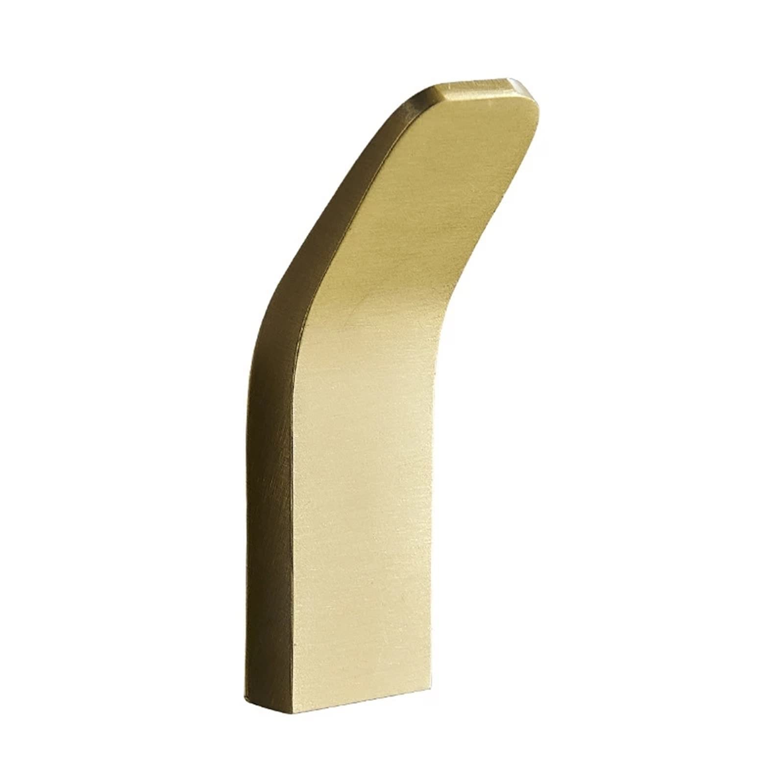 YLFKWLHRW Towel Hooks Wall Mounted Bathroom Towel Wall Hook Nail Free Kitchen for Bathroom Door Kitchen(Gold)
