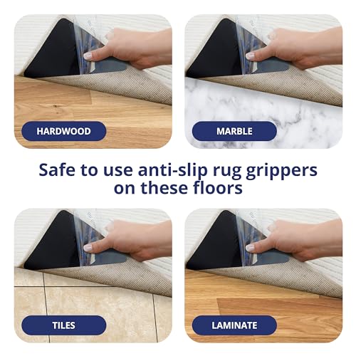 Abani 12 peças - Aderência antiderrapante para pisos e azulejos de madeira - Mantenha os cantos plan