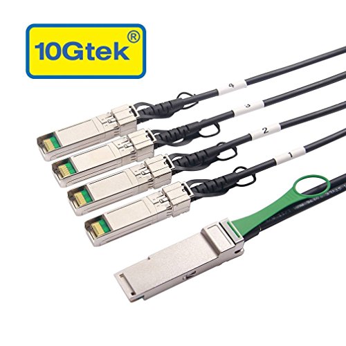 40G Qsfp+ To 4Xsfp+ Breakout Dac - 40Gbase-Cr4 Passive Direct Attach Copper Twinax Qsfp To Sfp Cable For Arista Cab-Q-S-1M Devices, 1-Meter(3.3Ft) #TOP1
