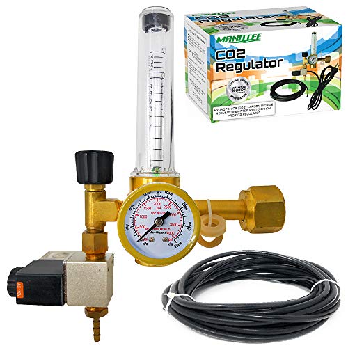 Co2 Regulator Hydroponics Emitter System with Solenoid Valve by Manatee Accurate and Easy