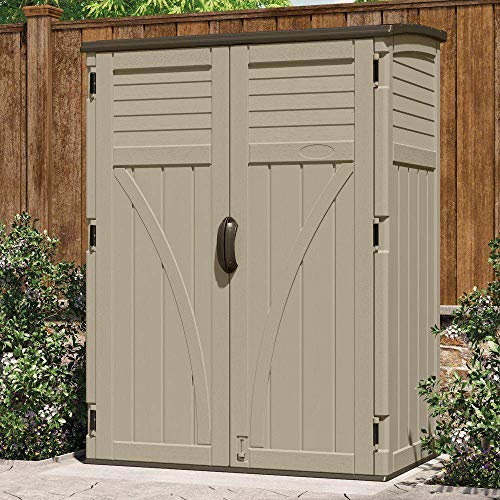 image for Suncast 54 Cubic Feet Vertical Storage Shed with Durable Plastic Const