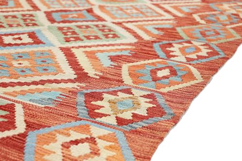 Kilim Afghan 122x174 authentique tapis d'orient laine durable