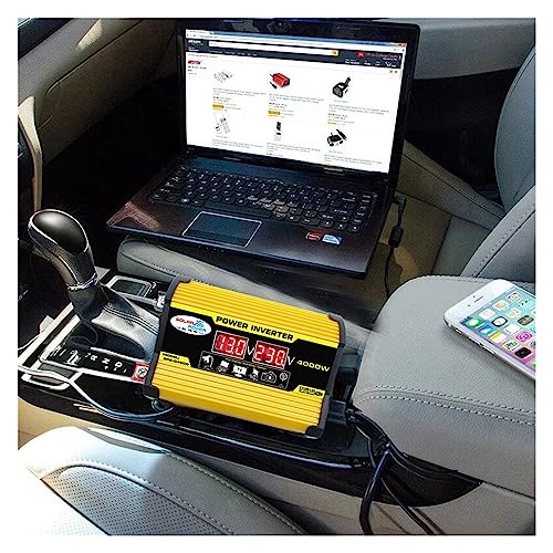 Onduleur de voiture 4000W pour brancher un ordinateur sur batterie 12V
