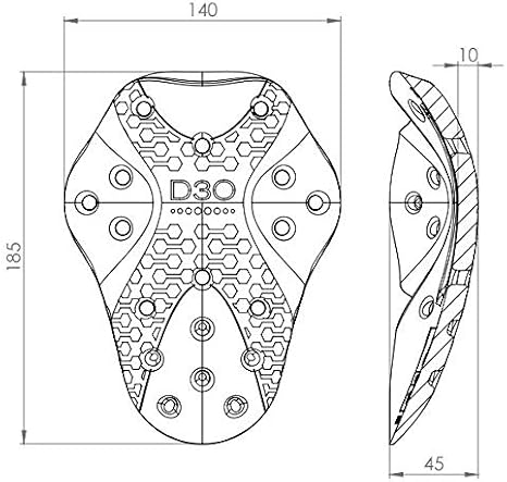 D3O Evo X Shoulder Armor Protector Inserts for Motorcycle Jackets [Pair] (CE Level 1)