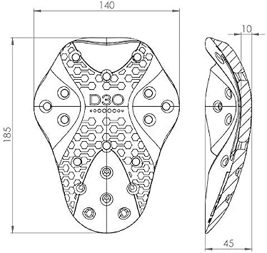D3O Evo X Shoulder Armor Protector Inserts for Motorcycle Jackets [Pair] (CE Level 1)
