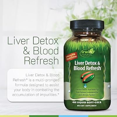 Irwin Naturals Liver Detox & Blood Refresh Herbal Whole-Body Cleanse, 60 Liquid Soft-Gels - 2 Pack