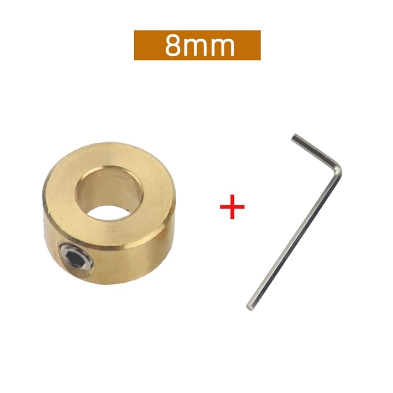 Lot de 6 Colliers d'arrêt en Laiton, bagues de Profondeur Fendues, clé hexagonale for forets de 3 mm, 4 mm et 5 mm