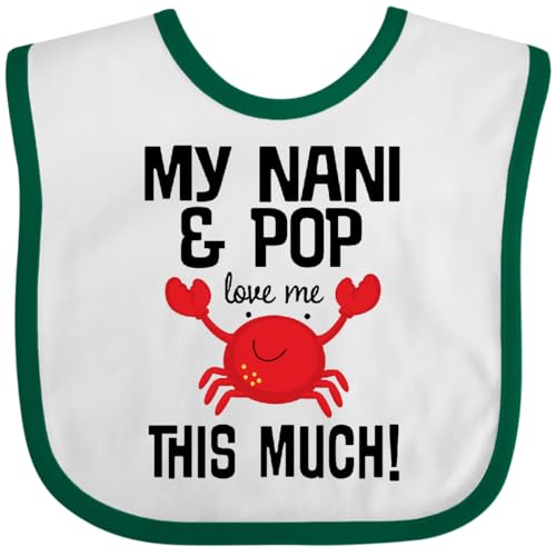 inktastic Nani and Pop Love Me Grandson Crab Baby Bib