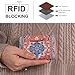 Montana West Credit Card Holder Small RFID Boho Wallet Slim Card Organizer Case with Zipper Gift Card Holder for Women Men