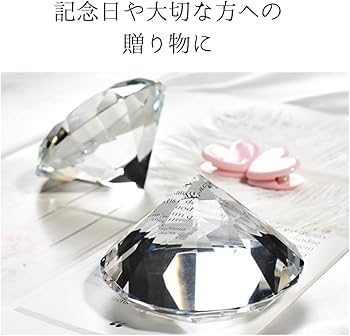 Amazon | Shantia クリスタル 水晶 ダイヤモンドカット 80mm ペーパー Amazon | Shantia クリスタル 水晶 ダイヤモンドカット 80mm ペーパー