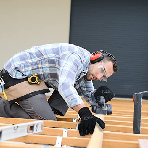 Hphst Latex Rubber Hand Coated Work Gloves - Safety Work Gloves For Men Women - Excellent Grip For Construction Warehouse Garden Black 12 Pairs (Medium) #TOP6