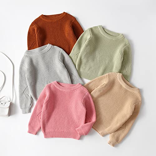 sfdgfhyf Toddler Boys Girls Cable Knit Sweater Blouse Pullover Sweatshirt Crewneck Long Sleeve Shirt Baby Fall2