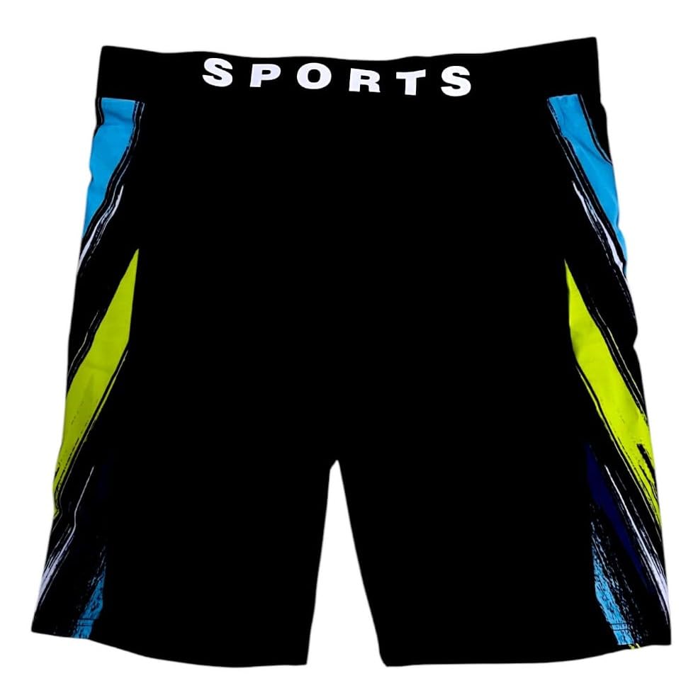 MOREX Swimming Jammers for Mens Black Swimming Costume Swimming Trunk, Boys Easy Adjustable Swim Suit (Pack of 1)