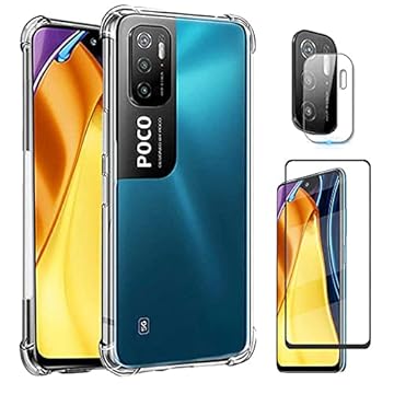 Kit Capa Anti Impacto para Xiaomi POCO M3 Pro 5g + Película 3D Vidro + Película Câmera
