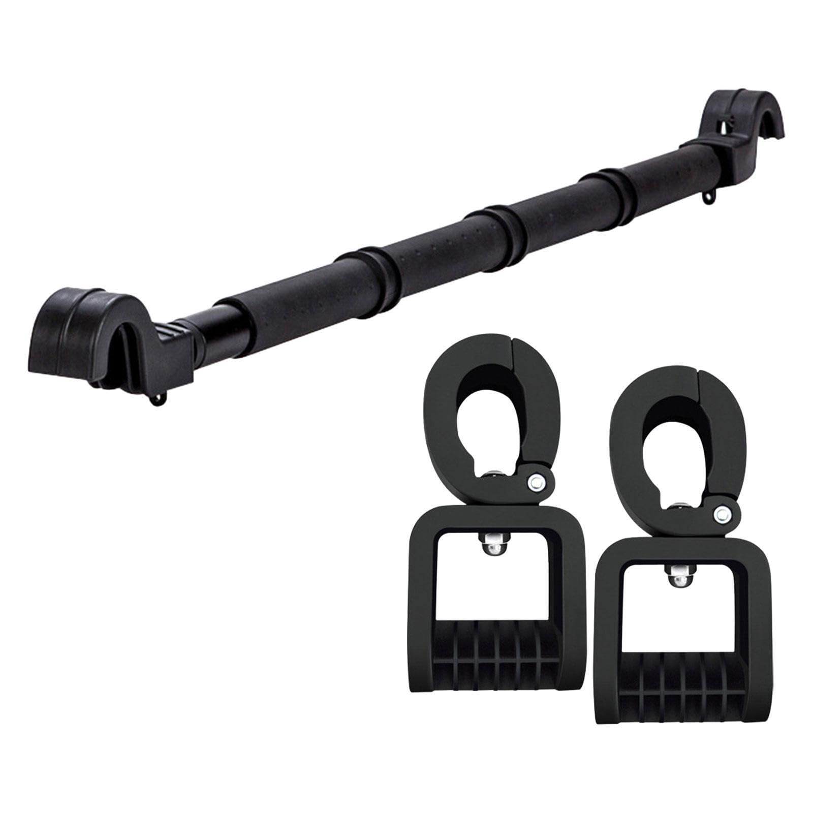 Barra Appendiabiti Versatile per Auto con Accessori espandibili per Le Vacanze, con Supporto Robusto, Antiscivolo e Resistente all'Usura, Ganci