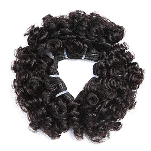 Chisu BC6I6P Peruvian Virgin Hair Short Bouncy Curly Human Hair Weave Bundles 6 Bundles 6 Inches thumb #3