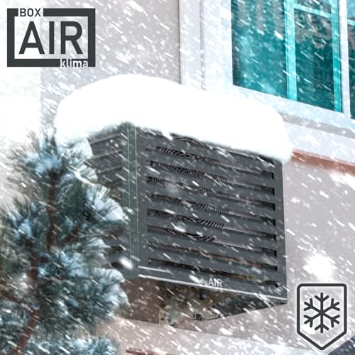 Box Air Klima Cover Clima Blade L Antracite – Copri Condizionatore Esterno In Alluminio Composito, Staffe Inox Regolabili, Installazione A Parete, Protezione Unità Esterna Grande - 3