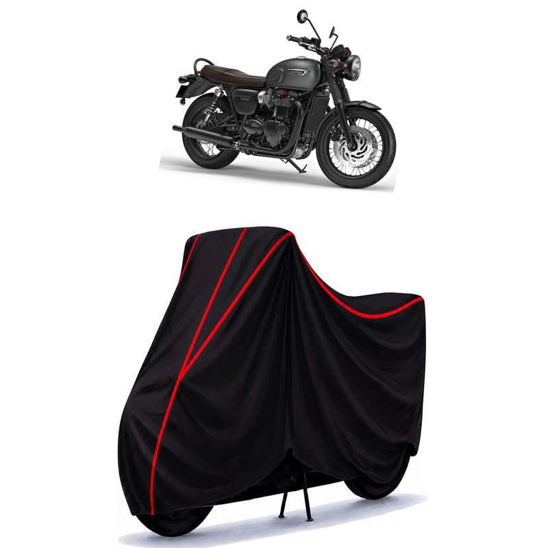 Image of Triumph Bonneville 12 Liters Water Resistant Bike Cover for All Motorcycles & Rain | Heavy Duty | UV Protection, Dustproof, Scratchproof | All Weather Two Wheeler Cover with Elastic Bottom
