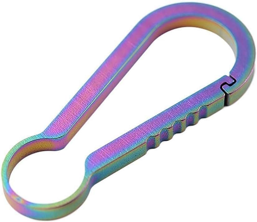 Hebilla en forma de D, mosquetón de aleación de titanio, llavero de supervivencia, para camping, escalada, hebilla para exteriores, llavero con hebilla
