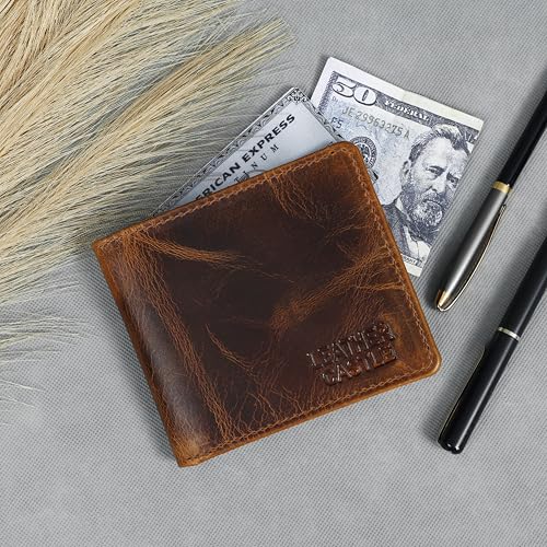 Men's Bifold Wallet – Genuine Leather Slim Wallet for Men, 1 Cash Compartments, 7 Card Slots & Coin Pocket – Stylish, Durable & Lightweight Men's Wallet4