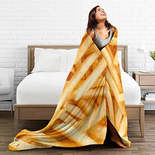 Arnovic French Fries Flannel Throw Soft Blanket For Couch Sofa Home Decor Blankets For Couch, Bed, Sofa Luxurious Warm And Cozy For All Seasons 50X40 Inch For Child #TOP5