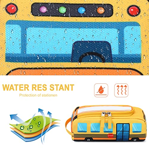 Image of LEDAOU Cute Pencil Case for Kids Girls Boys Pencil Pouch kawaii Pen Pencil Box Bag Holder for School Students (Yellow School Bus)