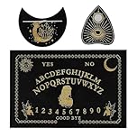 Wooden Ouija Spirit Board Game: Classic Spirit Board with Planchette for Divination Witchcraft and Spiritual Communication - Witchcraft Supplies Talking Boards for Enthusiasts