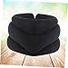 FRCOLOR Three Layers Adjustable Cervical Apparatus with Breathable Guard and Inflatable for Pain Relief and Posture Improvement Portable Black Brace Support