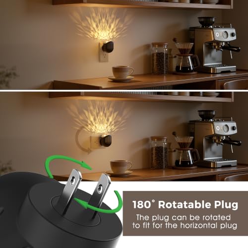 Image of L LOHAS LED Night Lights Plug into Wall, 4 Pack 3CCT Projector Night Light | Dusk to Dawn Sensor, 180 Rotatable Plug, Dimmable Night-Lights for Bathroom Hallway Room Decor
