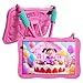 VASOUN 10 inch Kids Tablet,Android 15 Tablets with Lanyard 32GB, Five-Core,HD IPS Display,WiFi,Dual Camera,6000MAH Battery,Toddler Tablet for Kids (Pink)