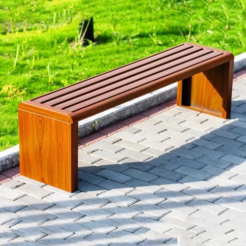 Banco de jardín de metal de 120/150 cm resistente a la lluvia 4