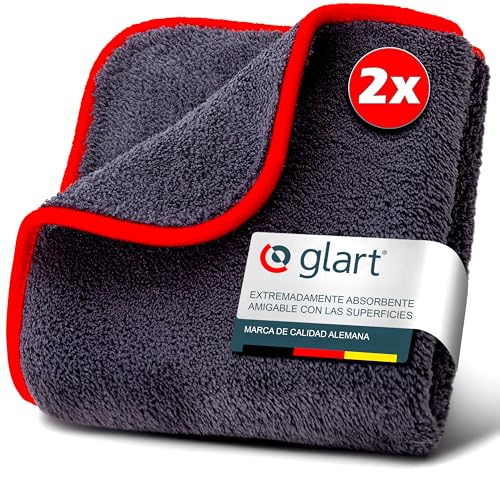Glart Pack de 2 paños de microfibra para cocinas brillantes, paño de microfibra para limpiar la pintura del frente de la cocina, paño de cocina, 40x40 cm